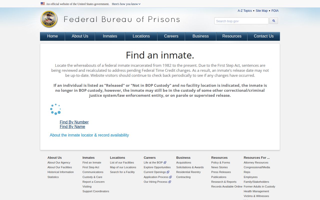 Federal prison release record search for Kansas cases